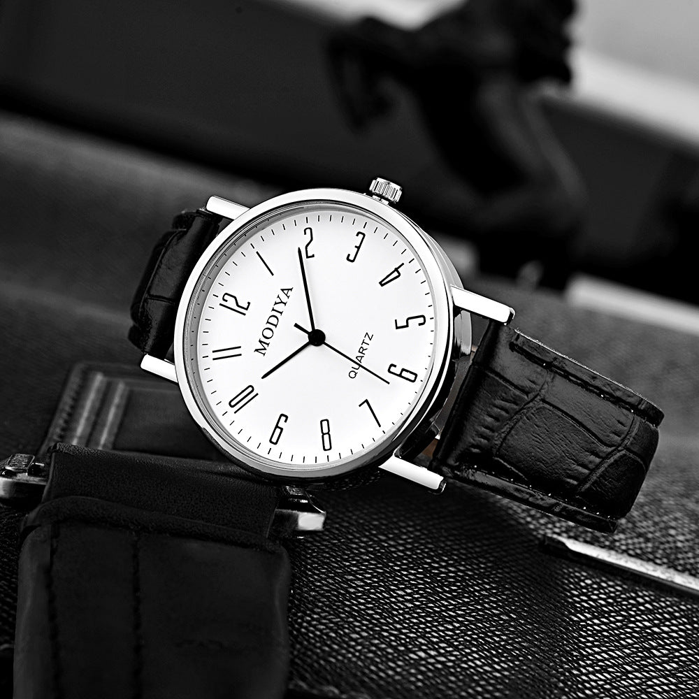 Simple Leather Belt Men's Quartz Watch