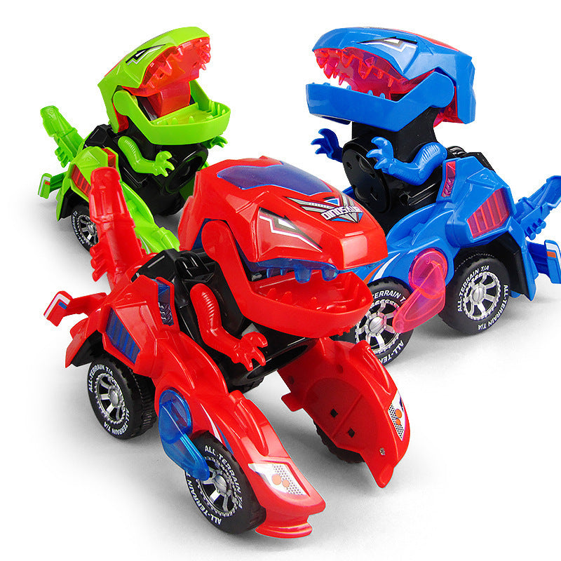 Hot Toys Deformation Dinosaur Toys Children's Light Music Electric Universal Toy Car