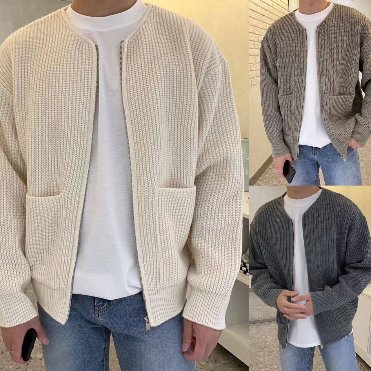 Fashion Trendy Ins Trendy Knitted Cardigan Men's Sweater - Trotters Independent Traders