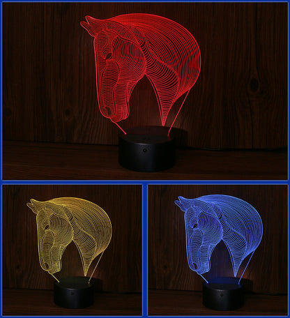 horse's head LED night lights