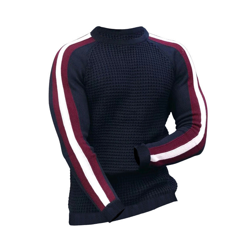 Men's Contrast Slim Bottom Sports Casual Sweater - Trotters Independent Traders