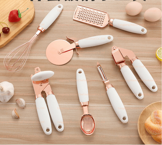 Kitchen Household Peeler Gadget Copper Plating Set