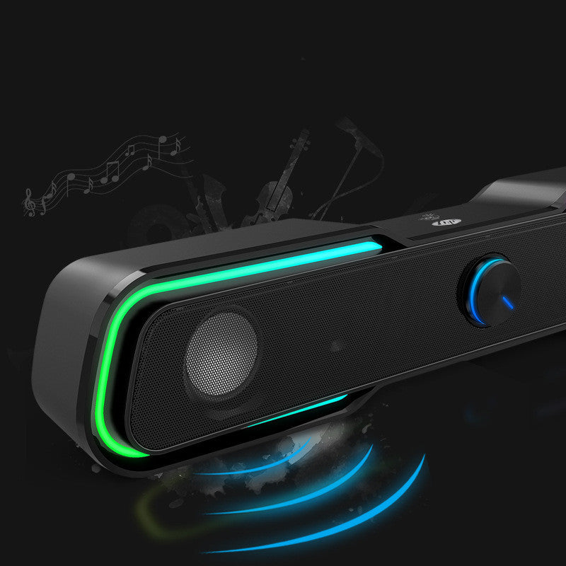 Multimedia Wired Rgb Luminous Subwoofer Computer Notebook Mobile Phone Audio Box