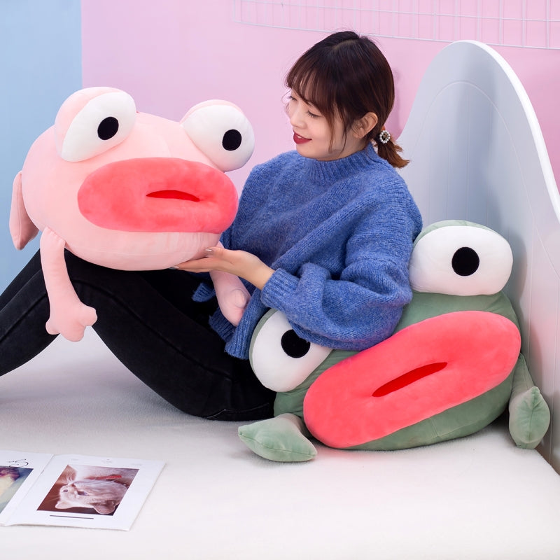 Sausage Mouth Doll Pomming Frog Doll Funny Frog Hugging Pillow