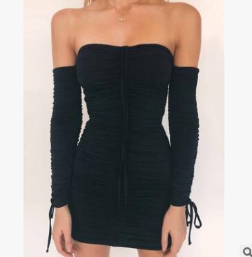 Shoulder Tube Top Sexy Dress for Women