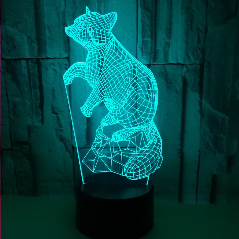 Colorful creative touch remote control 3D table lamp