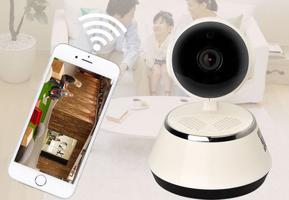 Wireless IP Camera WIFI 720P Home Security Cam Micro SD Slot Support Microphone & P2P Free APP ABS Plastic