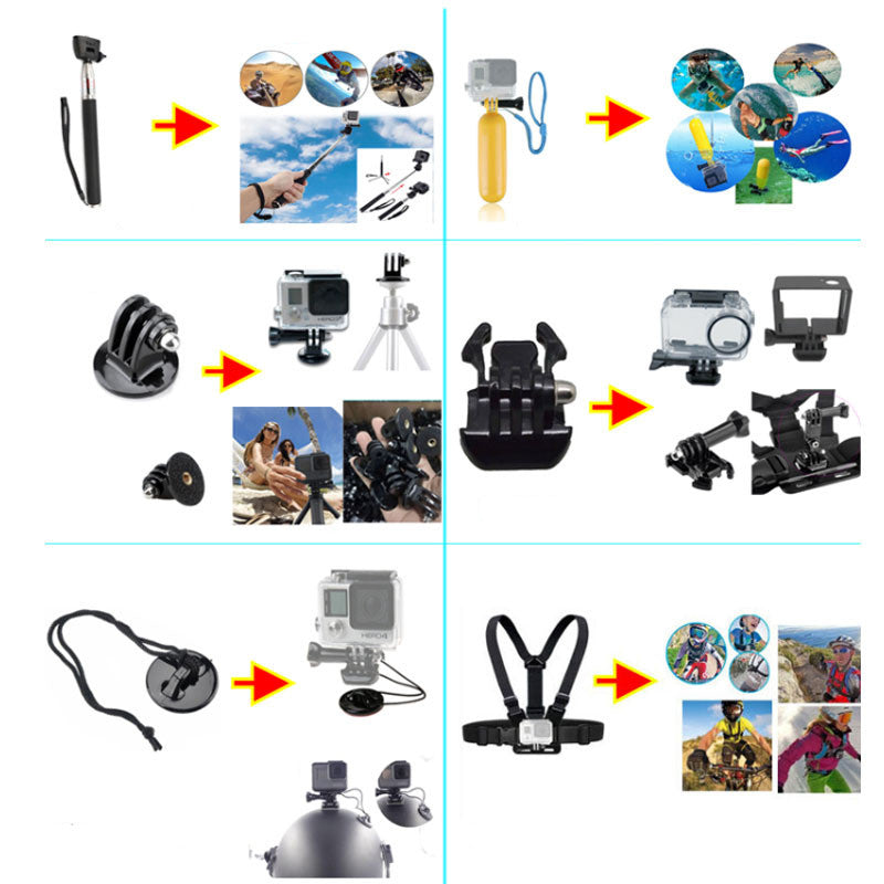 Sports Camera Accessories Set Photography Accessories