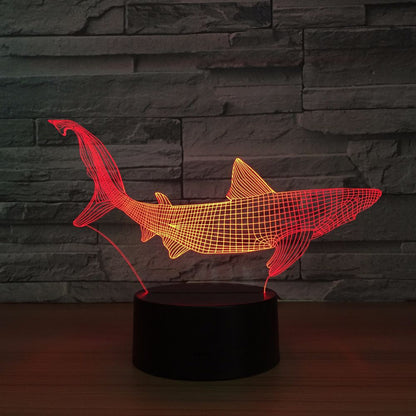 Colorful touch LED fish lamp