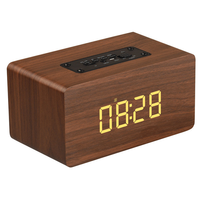 Clock Version Wooden Bluetooth Speaker