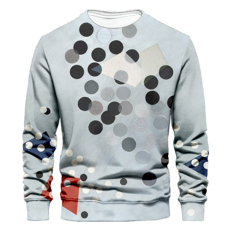 Printed Long Sleeve Casual Personality Sweater - Trotters Independent Traders