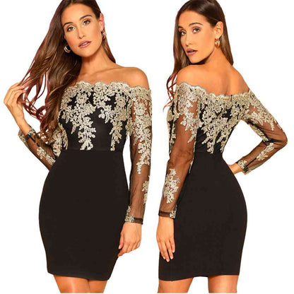 Lace Tube Top Long Sleeve Dress - Trotters Independent Traders