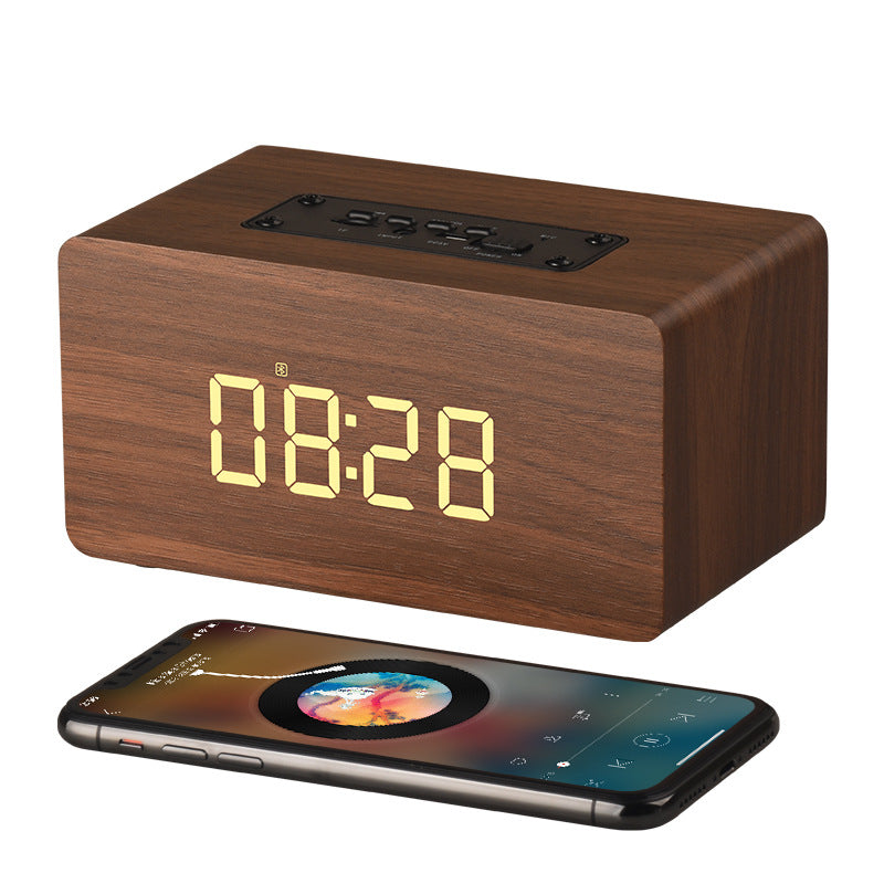 Clock Version Wooden Bluetooth Speaker