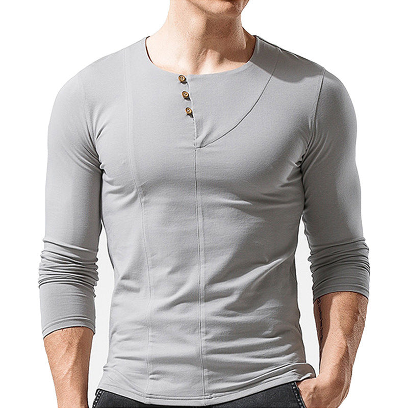 European And American Men's Long-sleeved T-shirt Backing - Trotters Independent Traders