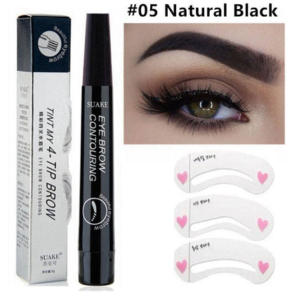 Waterproof Natural Eyebrow Pencil 3D 5 Color Womens Makeup