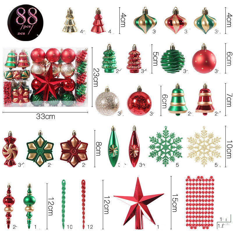 Tree Ornaments Set, 70 Pcs Assorted Christmas Tree Decorations Shatterproof Christmas Balls Decoration Ornaments with Snowflakes for Wedding Xmas Holiday Indoor Outdoor Decoration