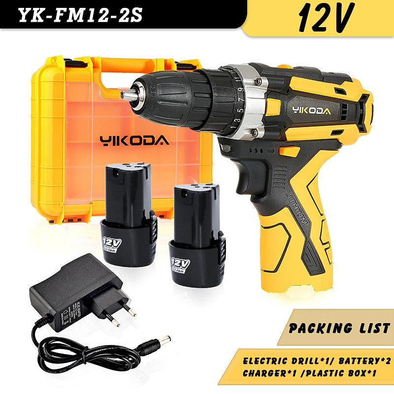 Cordless Rechargeable Drill Screwdriver Lithium Battery