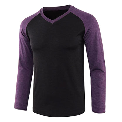 Men's Long-sleeved Contrast Raglan Sleeve T-shirt - Trotters Independent Traders