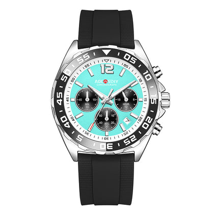Shell-type Dynamic Colorful Men's Silicone Band Watch