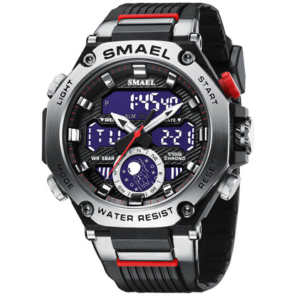 Casual Sports Versatile Double Display Electronic Watch