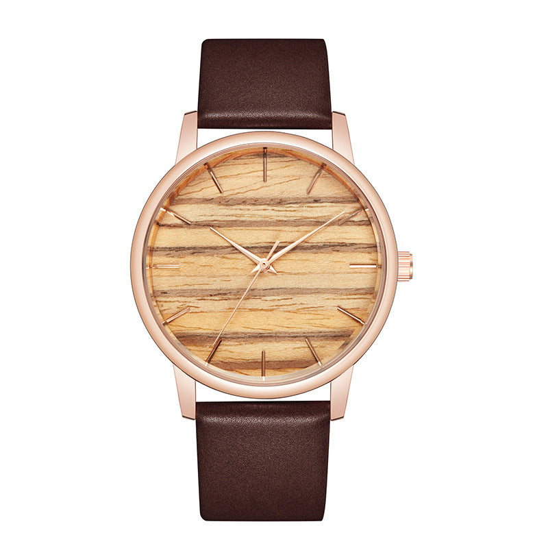 Fashion Women's Ultra-thin Wooden Belt Watch
