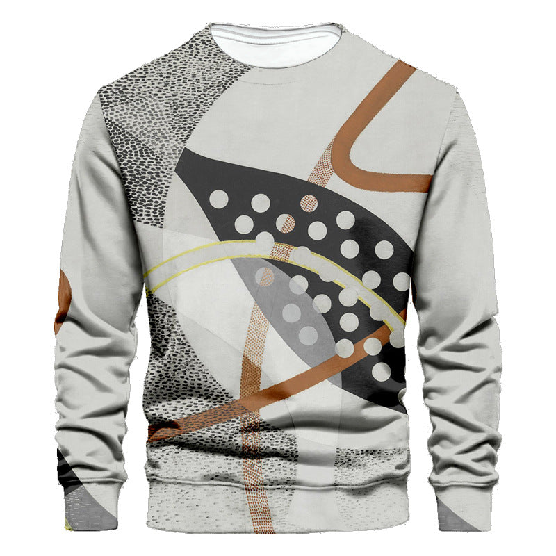 Printed Long Sleeve Casual Personality Sweater - Trotters Independent Traders