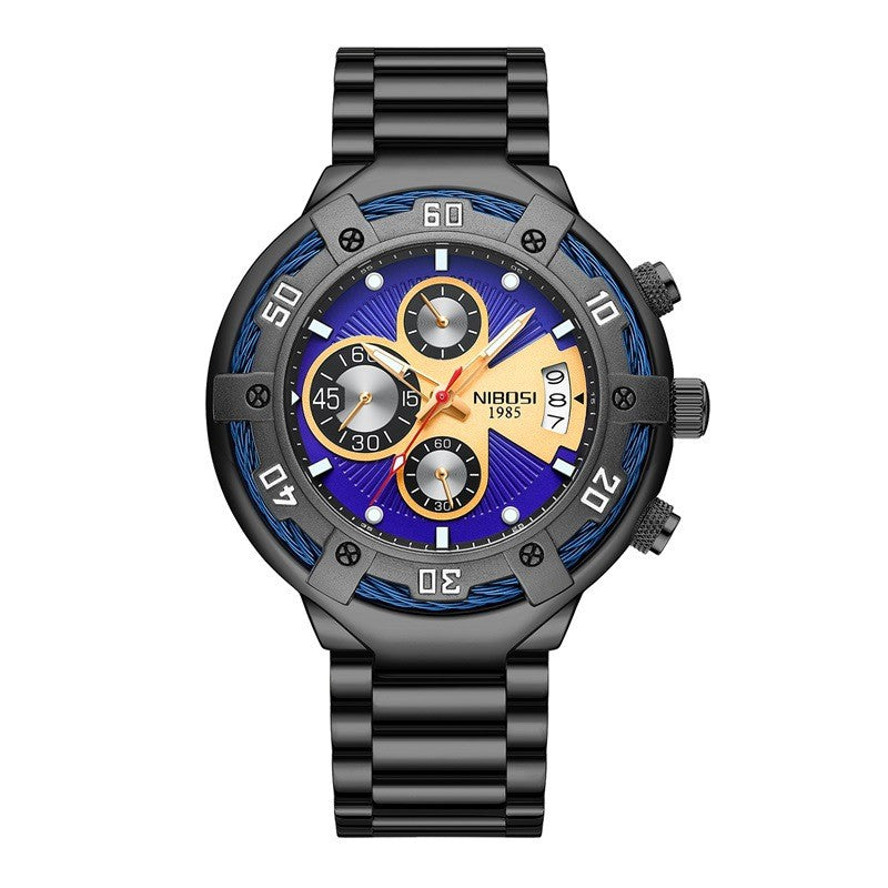 New Multi-functional Men's Watch Fashion Business Quartz Watch