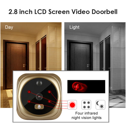 Infrared Night Vision Camera Visual Peephole Doorbell
