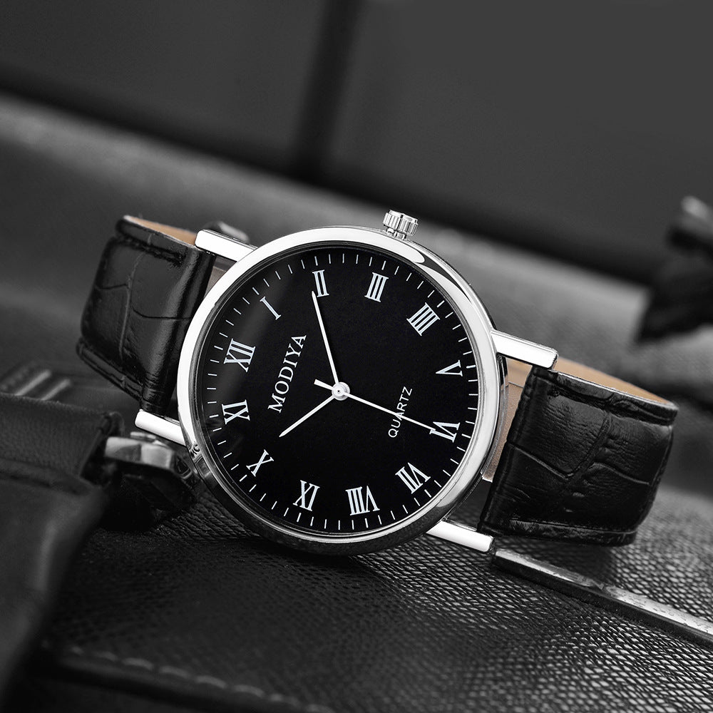 Simple Leather Belt Men's Quartz Watch