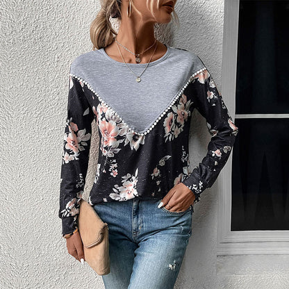 Casual Women's Wear Cross-border Long Sleeve Color Matching Sweater Thin Autumn - Trotters Independent Traders