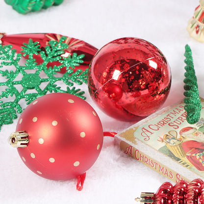 Tree Ornaments Set, 70 Pcs Assorted Christmas Tree Decorations Shatterproof Christmas Balls Decoration Ornaments with Snowflakes for Wedding Xmas Holiday Indoor Outdoor Decoration