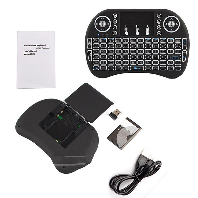 H9 Wireless Backlit Colorful Touch Remote Control Keyboard