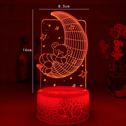 Remote Control Touch 3D LED Night Light