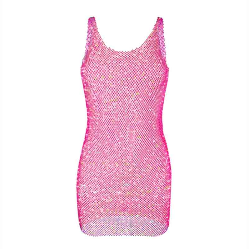 Diamond Fishnet Sequined Sexy Dress - Trotters Independent Traders