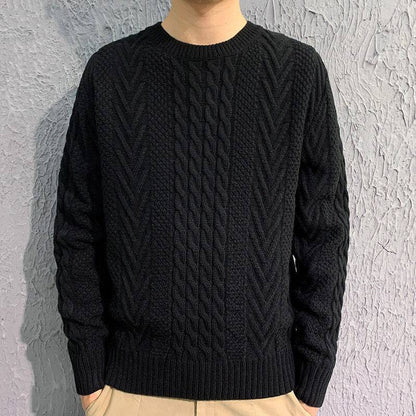 Men's Knitting Thick Yarn Fried Dough Twists Sweater - Trotters Independent Traders