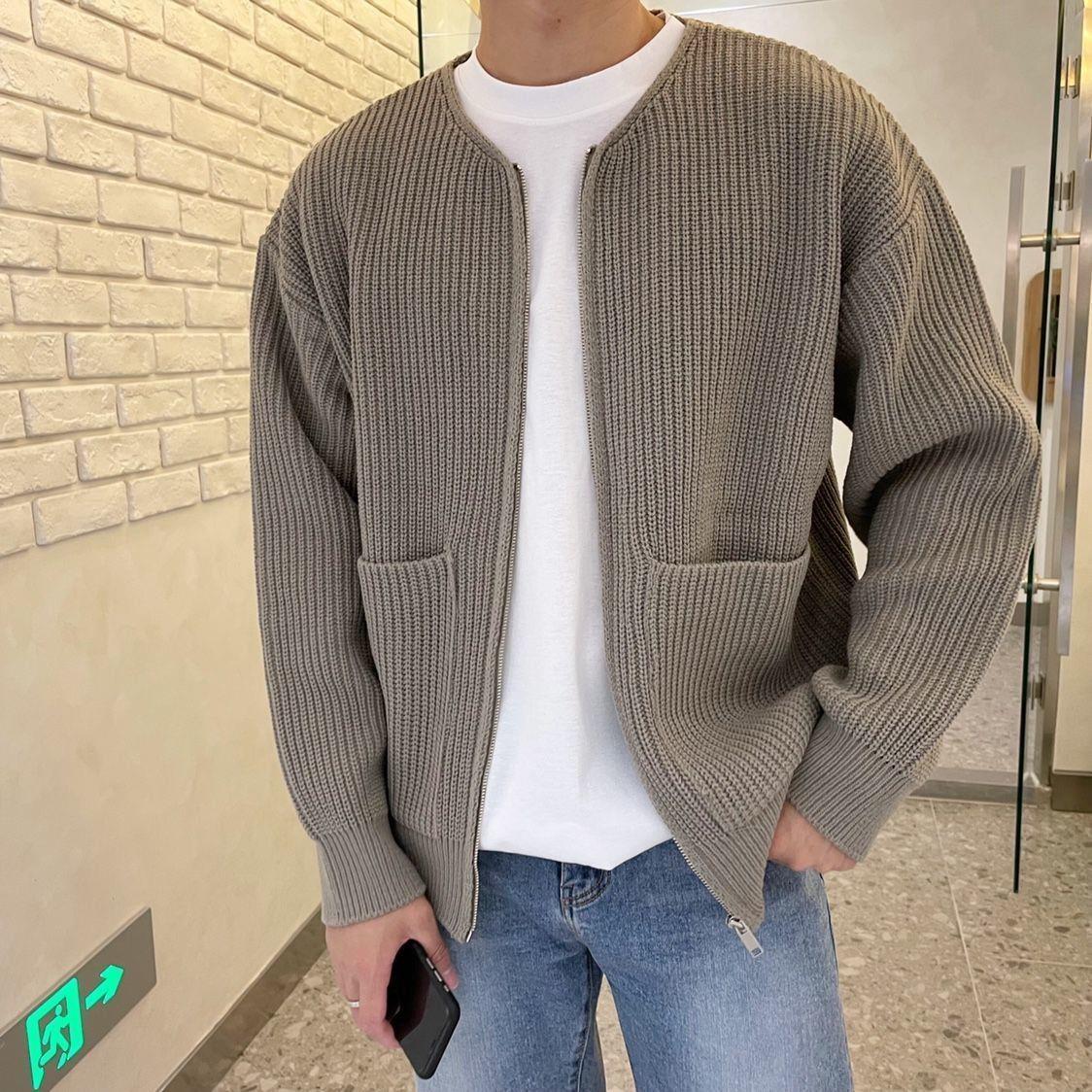 Fashion Trendy Ins Trendy Knitted Cardigan Men's Sweater - Trotters Independent Traders