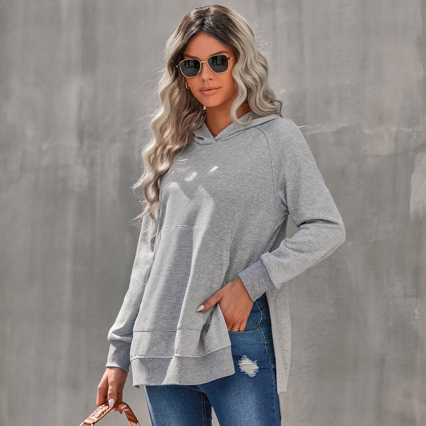 Hooded Pullover Solid Color Hoodie - Trotters Independent Traders