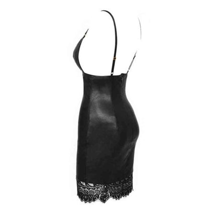 Chic and Stylish Bodycon Leather Mini Dress - Trotters Independent Traders