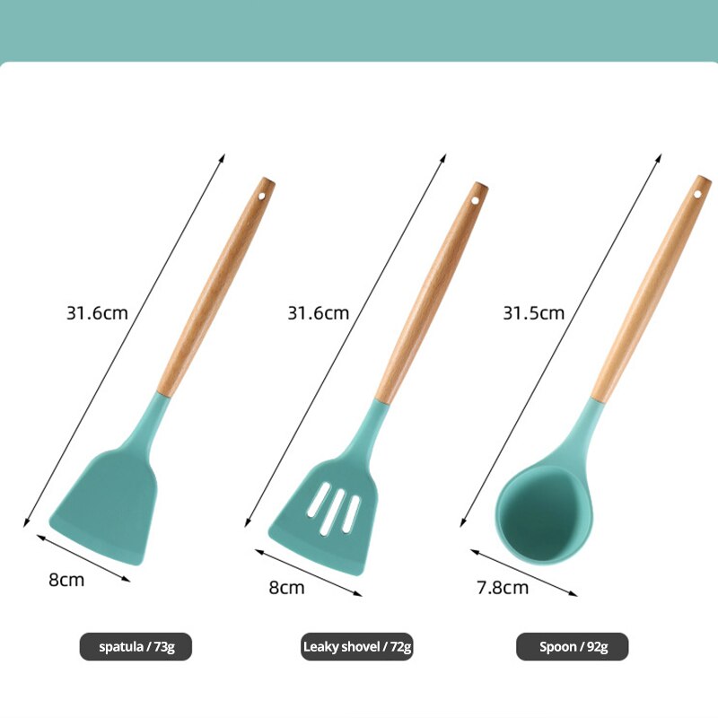 Pot Spatula And Spoon Non-Stick Cookware Heat Resistant