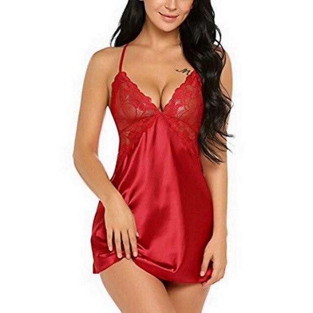 Sexy Silk Thin Halter Nightdress - Trotters Independent Traders