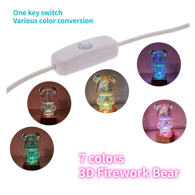Enchanting Night Light Teddy Bear Lamp Decoration Gifts