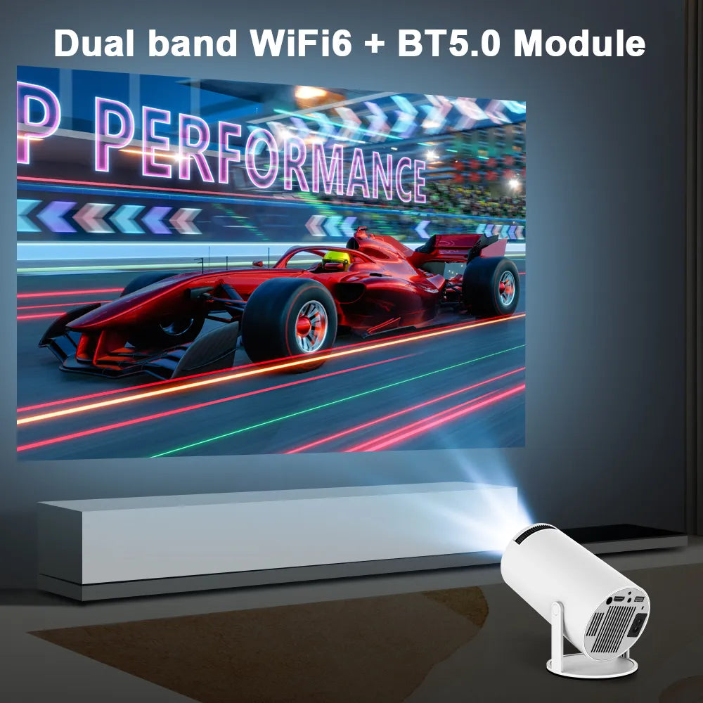 Mini Projector 4K  Android 10 Bluetooth WiFi 6 Home Cinema 