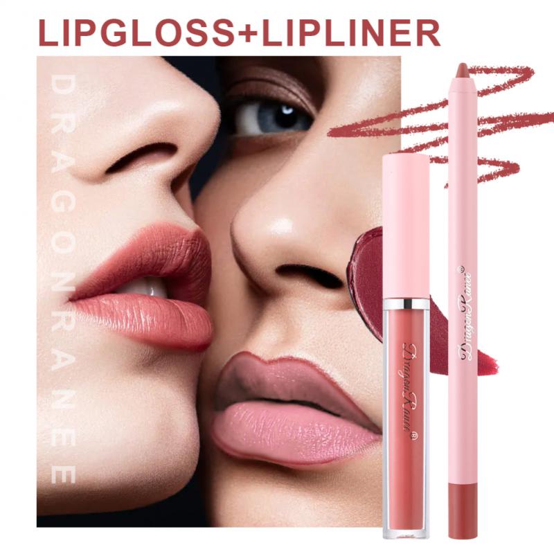 4pcs Lip Gloss Lip Liner Pen Sethigh Strength Pigments 