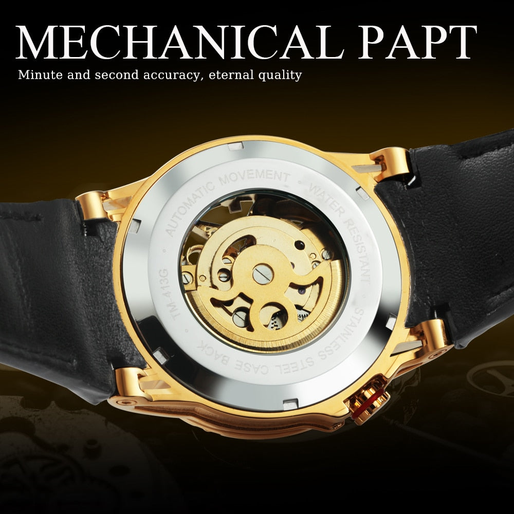 Sports Tourbillon Gold Skeleton Automatic Mechanical Watch